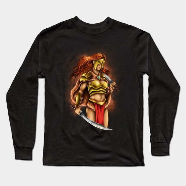 FANTASY FEMALE HERO Long Sleeve T-Shirt by ReignGFX